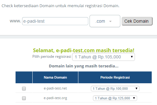 domain tersedia