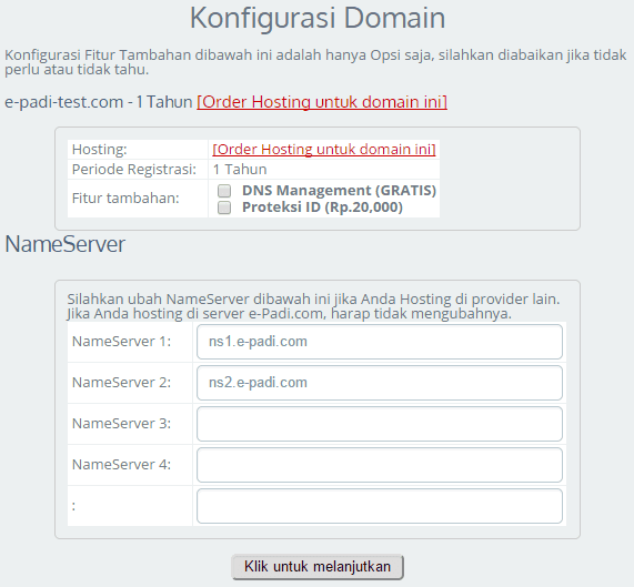 konfigurasi domain
