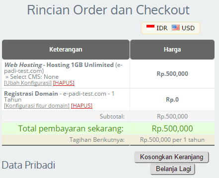 Panduan 8 cara pemesanan Hosting saja 11 cara pemesanan Hosting
