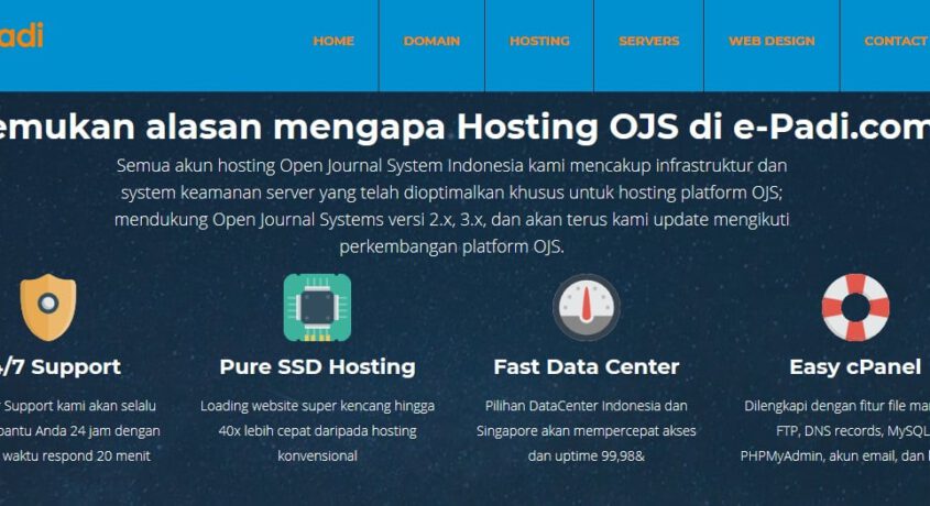 Hosting OJS Indonesia Termurah Dan Tercepat E-Padi.com