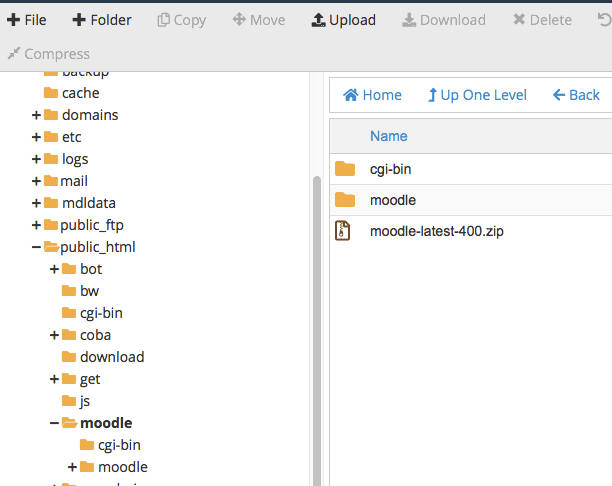moodle upgrade file manager