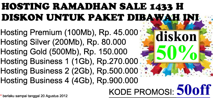 e-Padi.com Diskon Hosting Ramadhan Sale 50 off